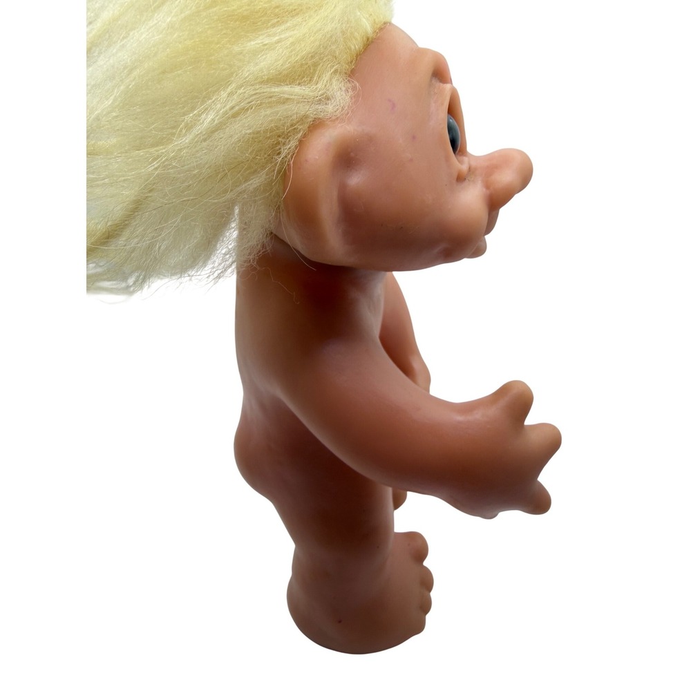 Vintage‎ Troll Doll Yellow Hair 5 Inch Vinyl Figure Collectible 604 Markings - Picture 5 of 7